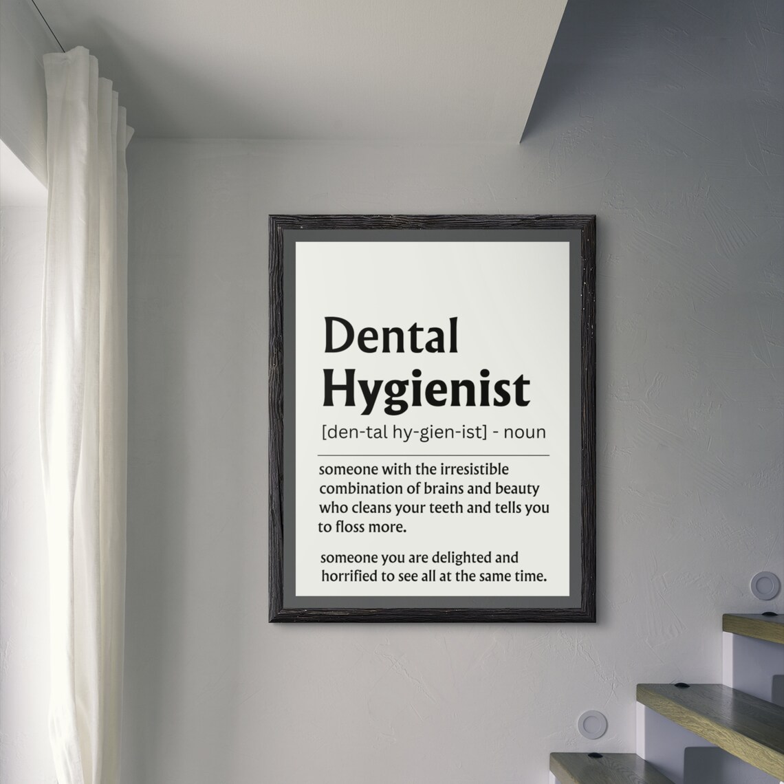 Dental Hygienist Definition Funny Quote Dental Office Poster - Image 8