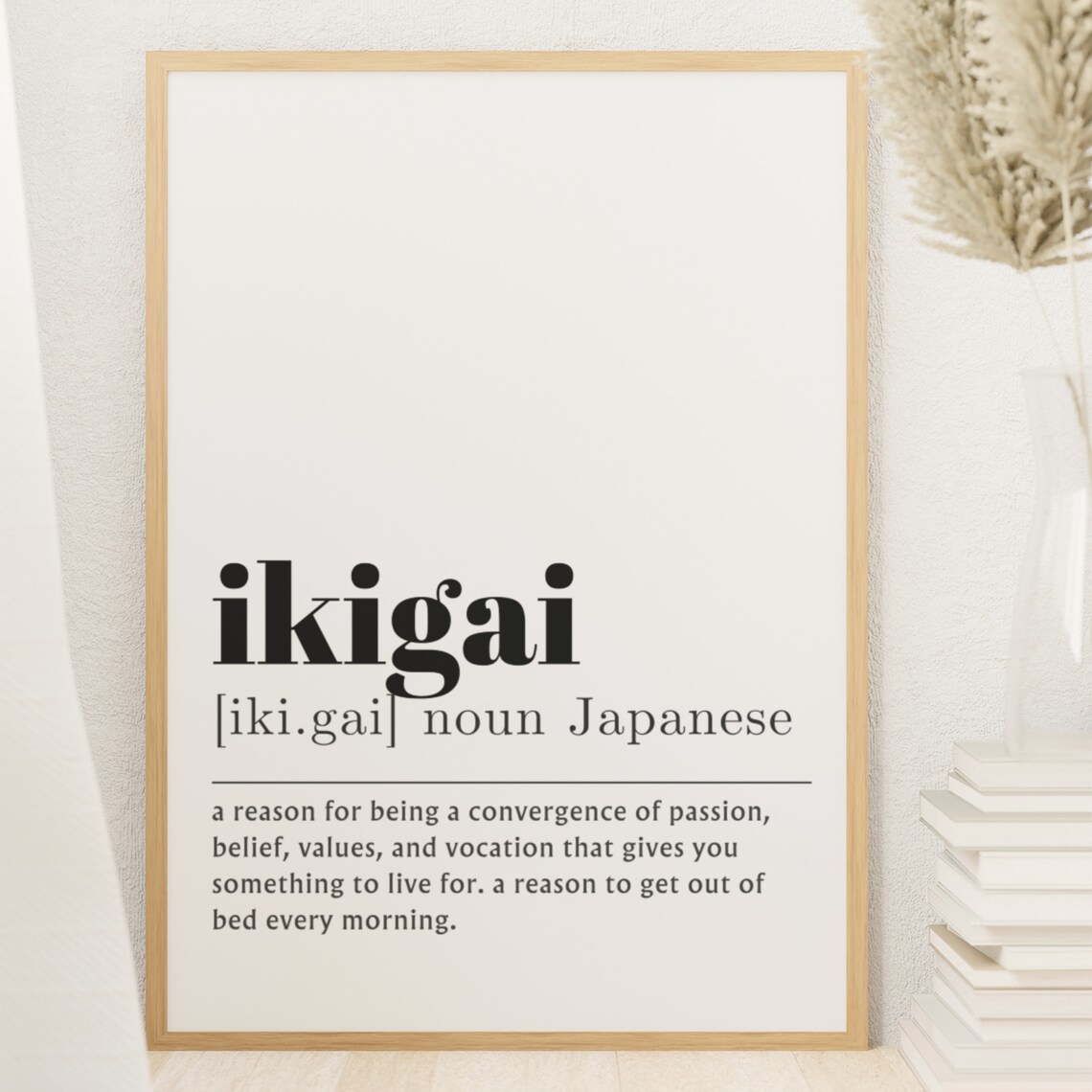 Ikigai Definition Art Print, Japanese Wall Decor - Image 2