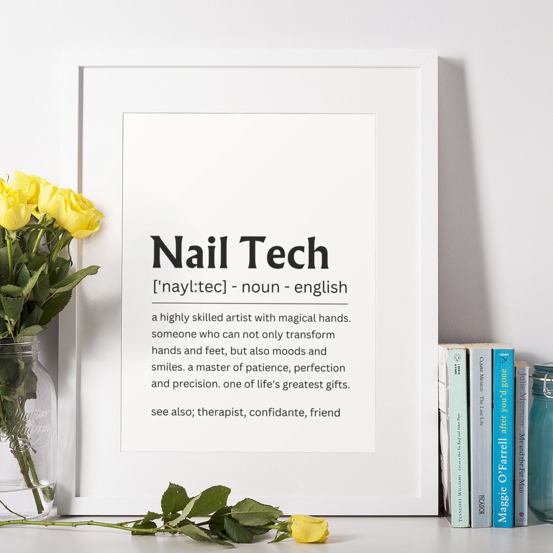 Nail Tech Definition Gift Nail Technician Appreciation Quote Poster - Image 8