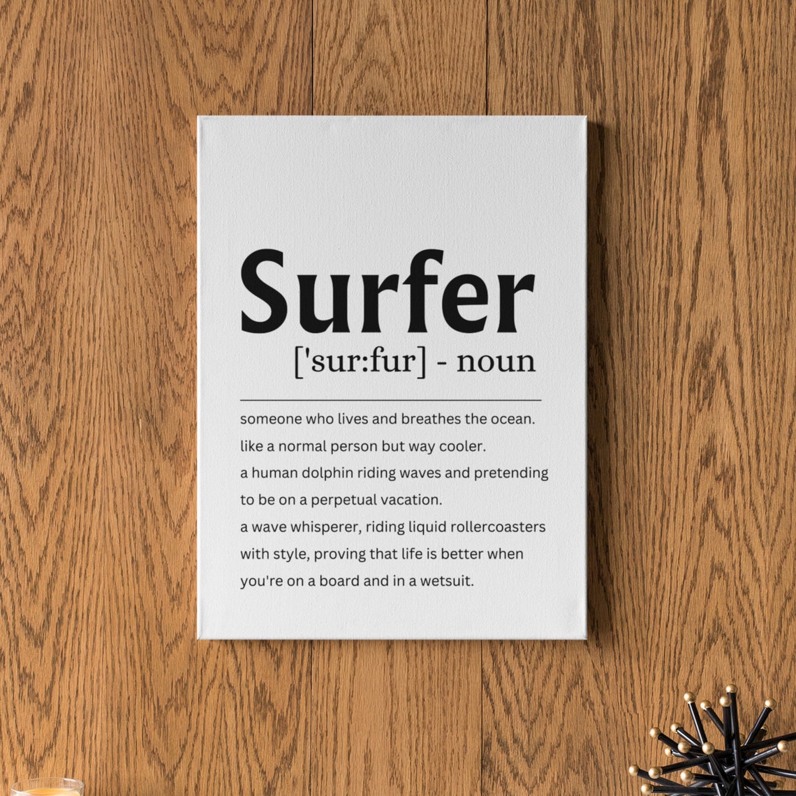 Surfer Definition Funny Quote Ocean Beach Lover Gift Wall Poster - Image 7
