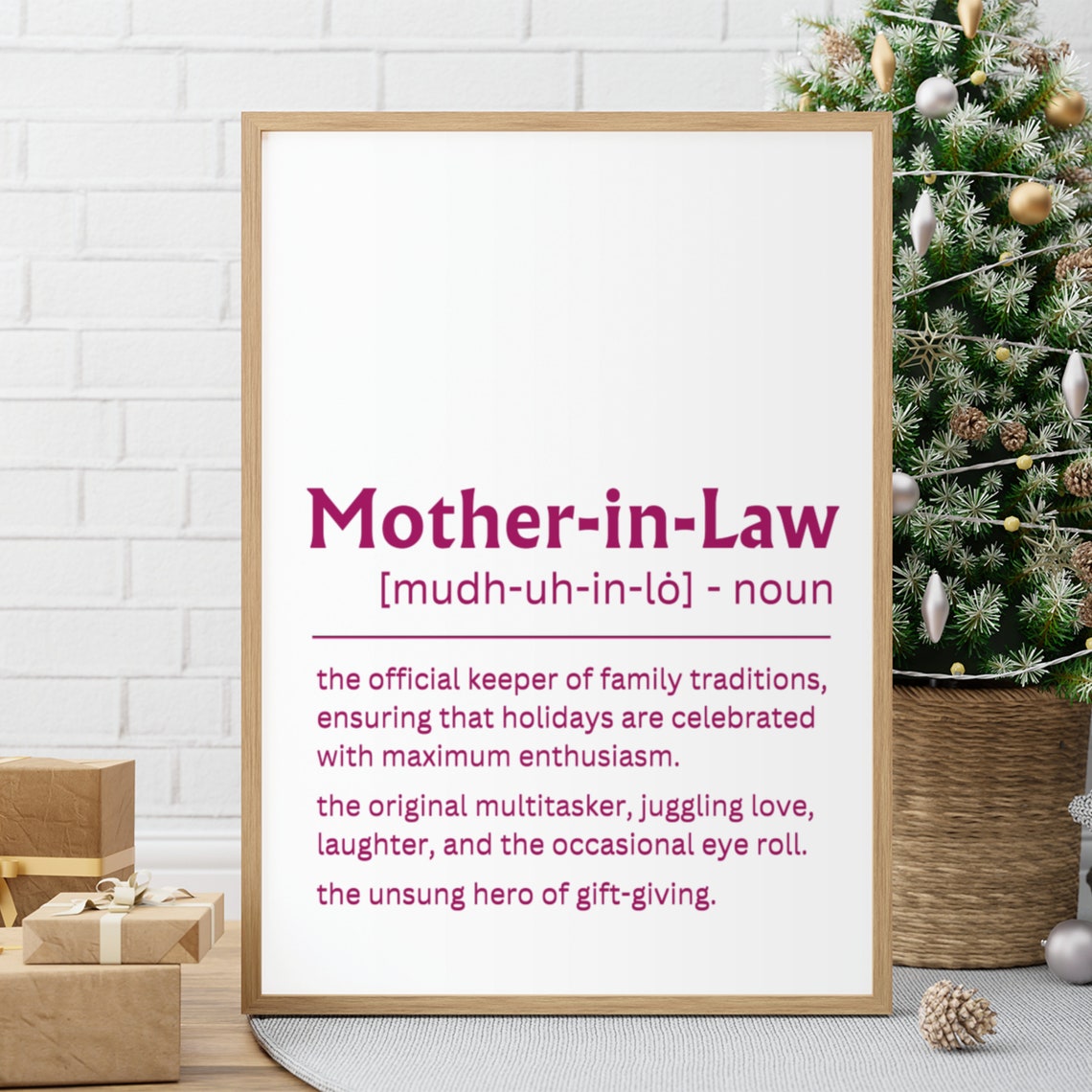 Mother In Law Definition Gift Appreciation Keepsake Decor Poster - Image 9