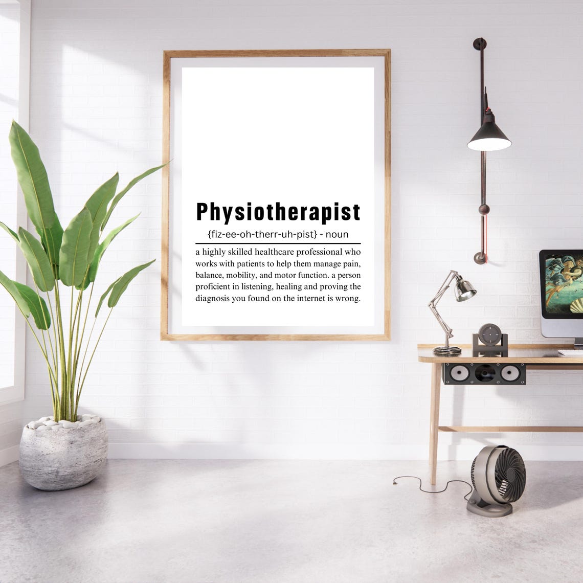 Physiotherapist Definition Healthcare Funny Appreciation Quote Poster - Image 7