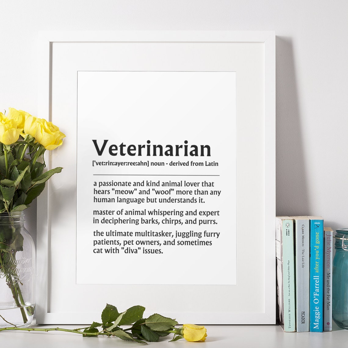 Veterinarian Funny Definition Animal Whisperer Office Gift Poster - Image 8