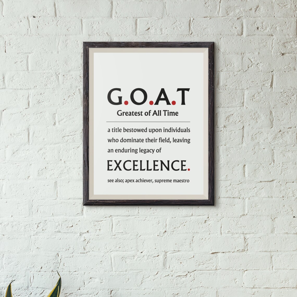 Greatest of All Time Goat Special Friend Art Print - Image 6