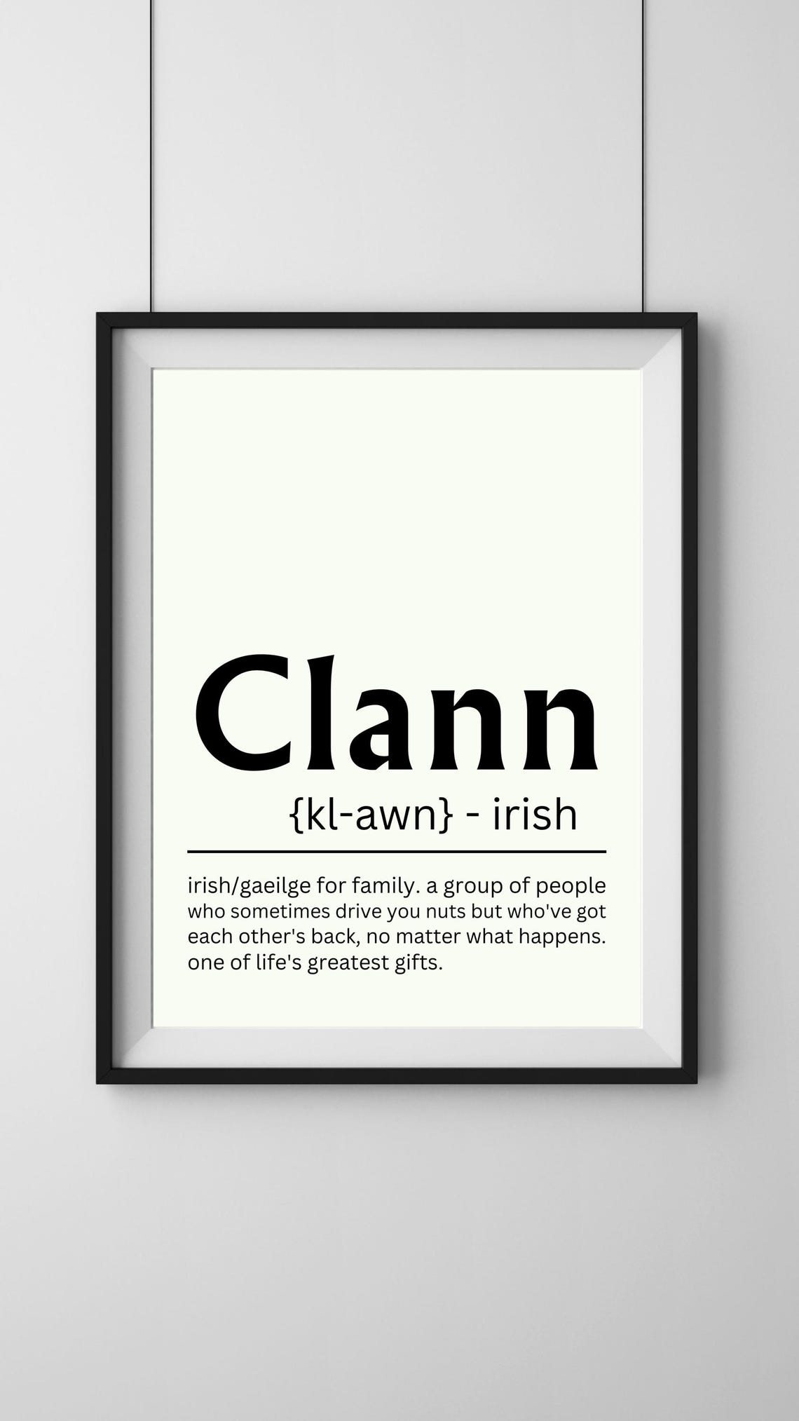 Clann Irish Family Definition Gaeilge Quote Home Decor Poster - Image 9
