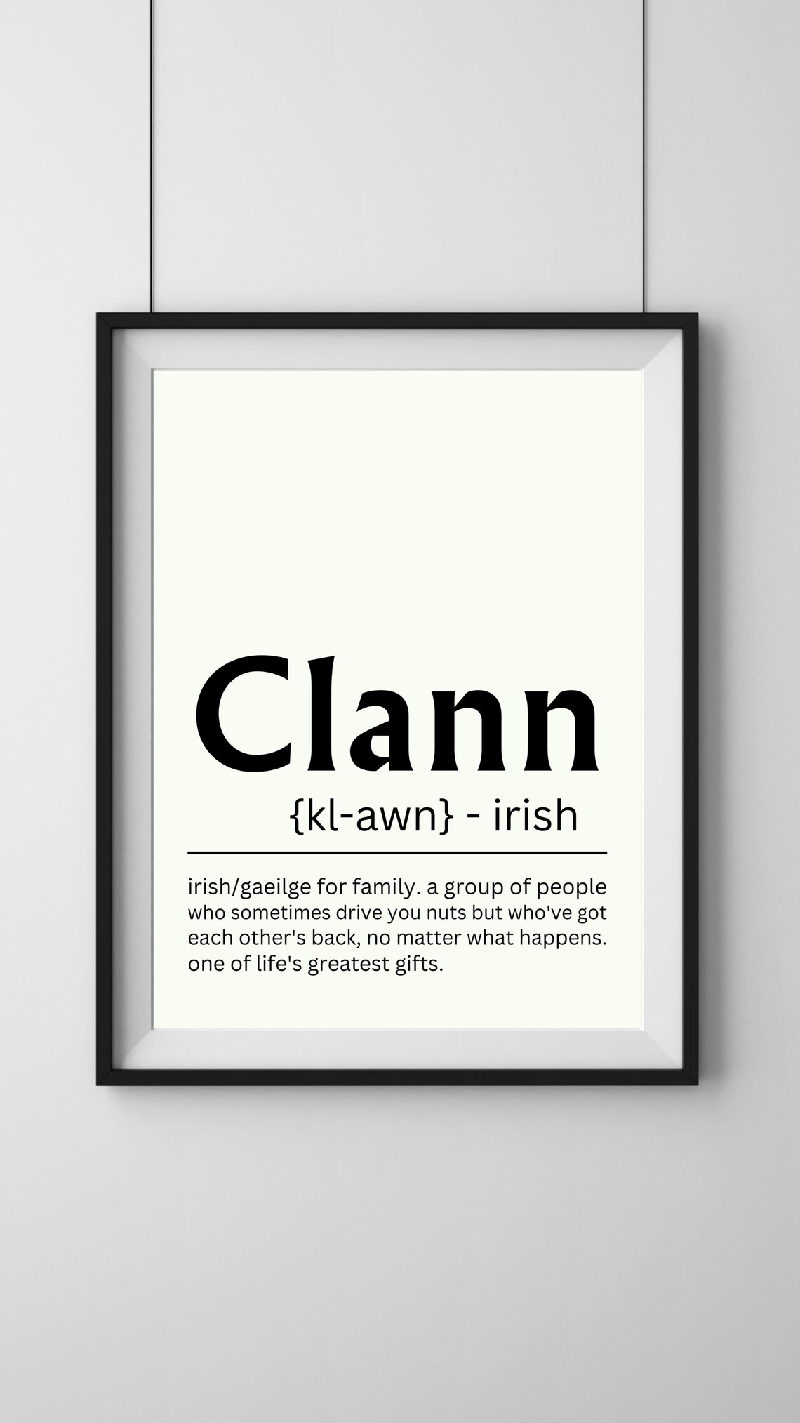 Clann Irish Print Family Irish Gifts Definition Print Newly Wed Gifts Ireland Poster Irish Wedding Personalized Gifts Wall Art - Image 9