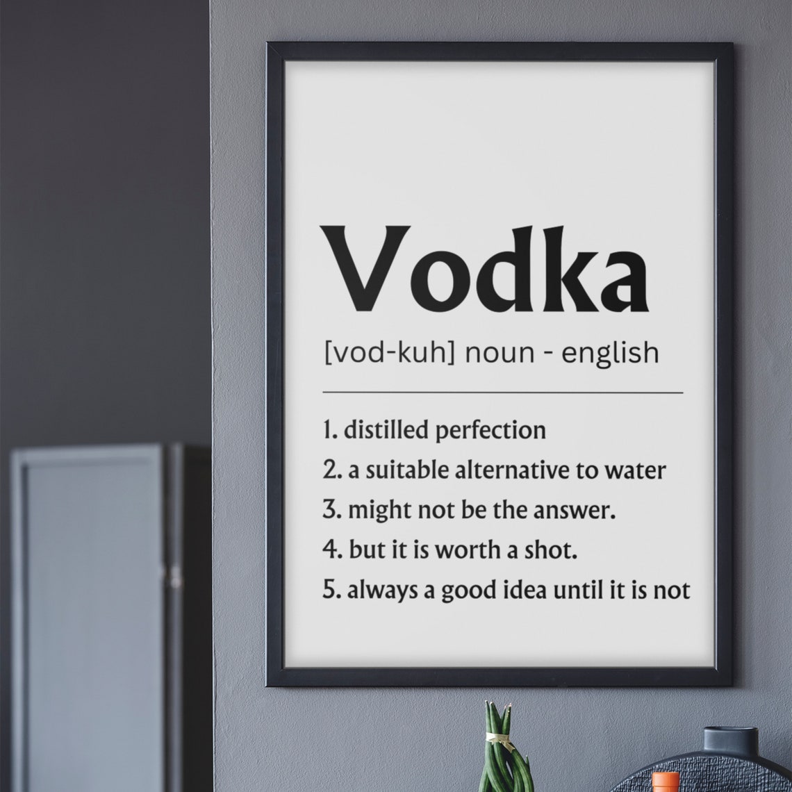 Vodka Definition Funny Quote Bar Cart Home Bar Decor Gift Poster - Image 8