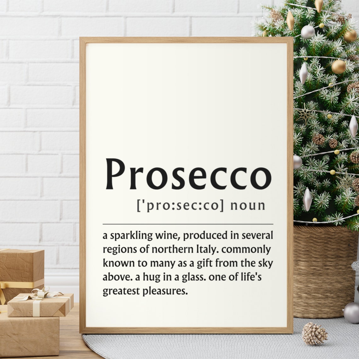 Prosecco Definition Poster Funny Wine Lover Kitchen Bar Decor - Image 4