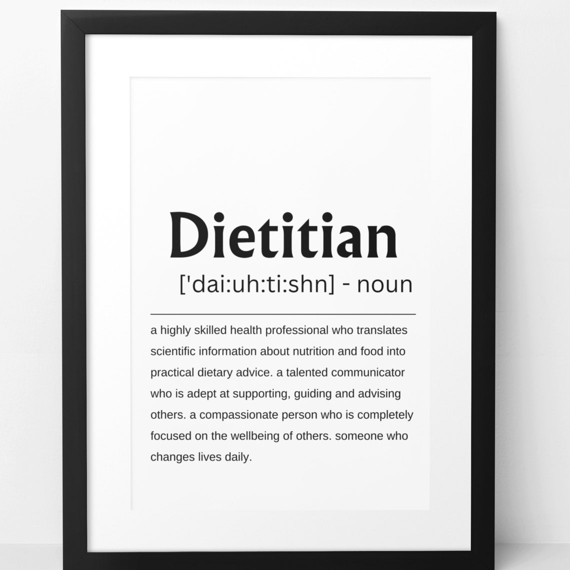 Dietitian Definition Nutrition Professional Appreciation Poster - Image 7