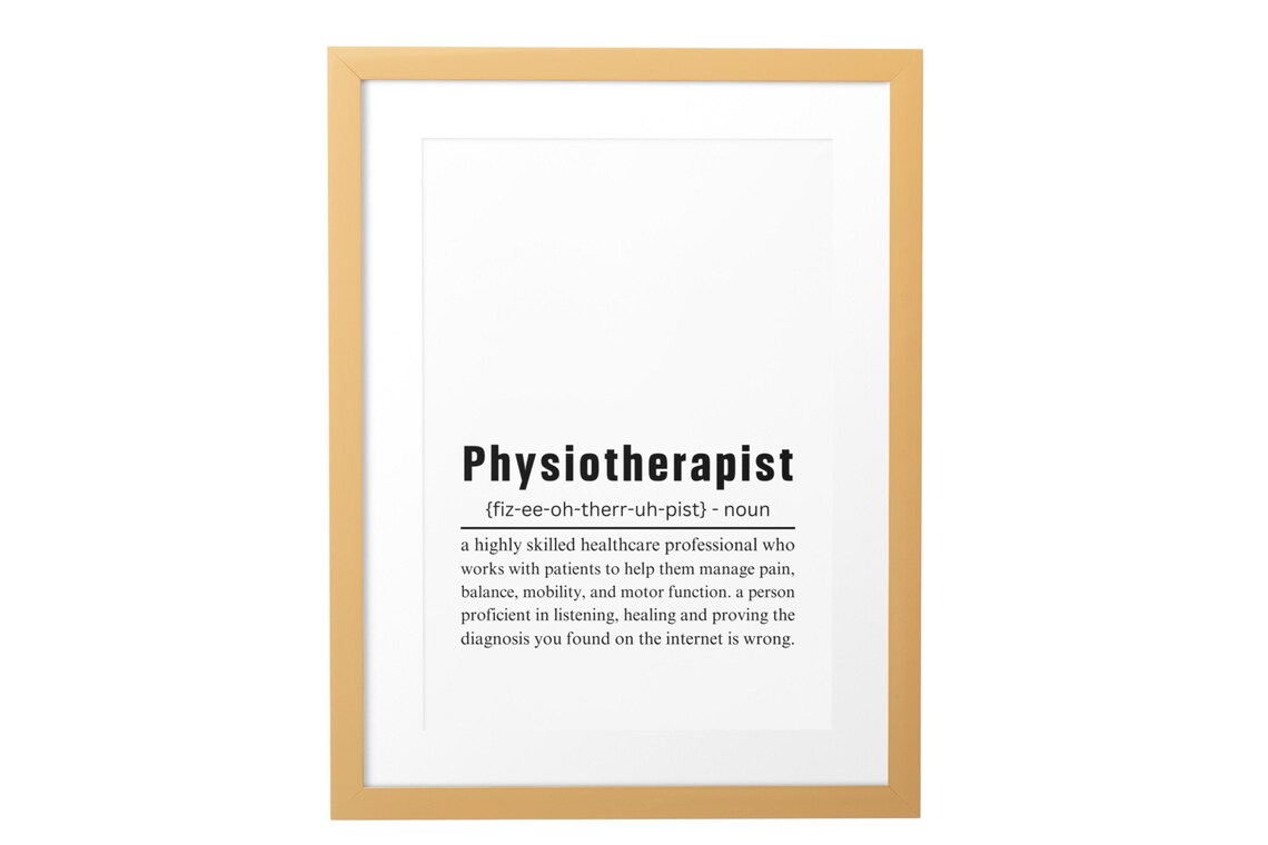 Physiotherapist Definition Healthcare Funny Appreciation Quote Poster - Image 8