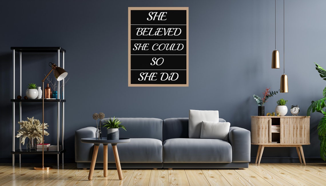 She Believed She Could So She Did Set Of 4 Empowering Poster For Women - Image 5