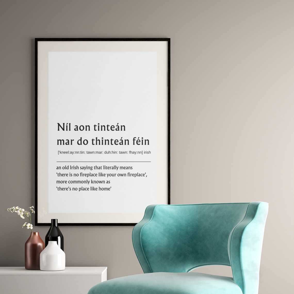 There's No Place Like Home Irish Proverbs Art Print - Image 5