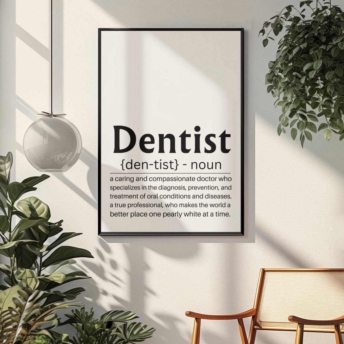 Dentist Definition Wall Art Prints Dentist Word Quote Minimalist Modern Print Dentist Art Personalized Gift - Image 4
