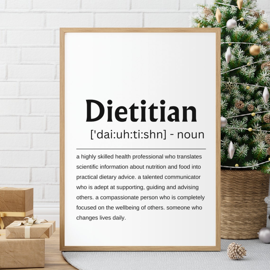 Dietitian Definition Nutrition Professional Appreciation Poster - Image 9