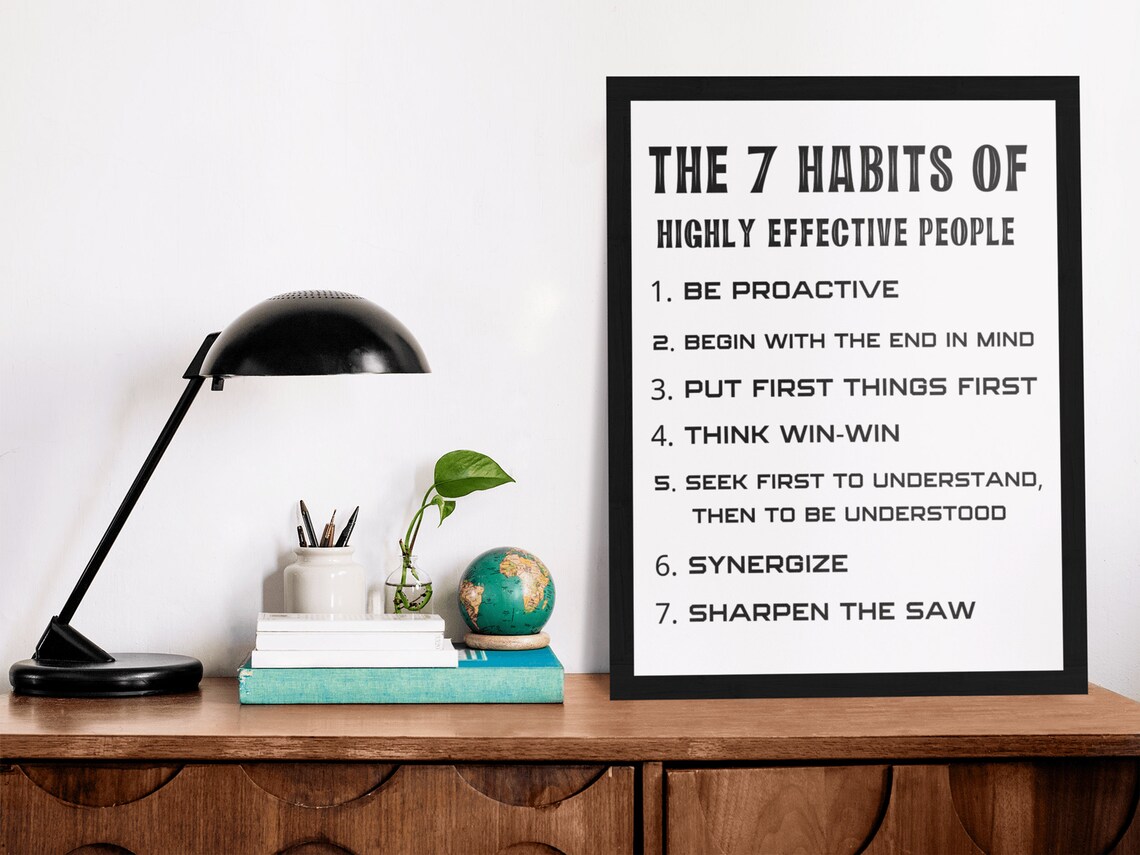 Stephen R. Covey Quote, 7 Habits Art Print - Image 5