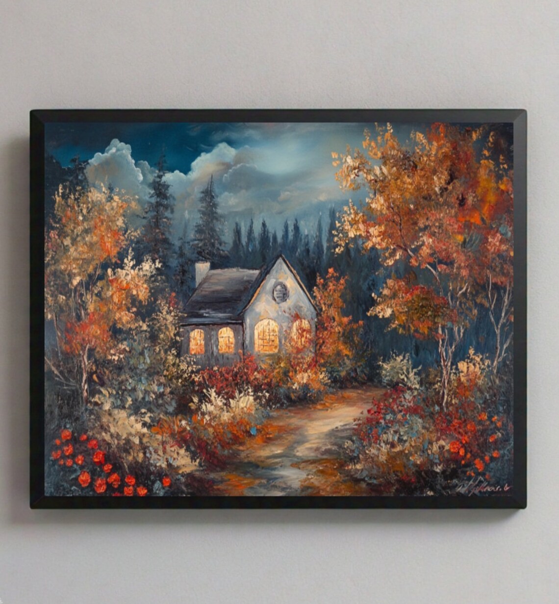 Forest Landscape Fall Art Print, Autumn Decor