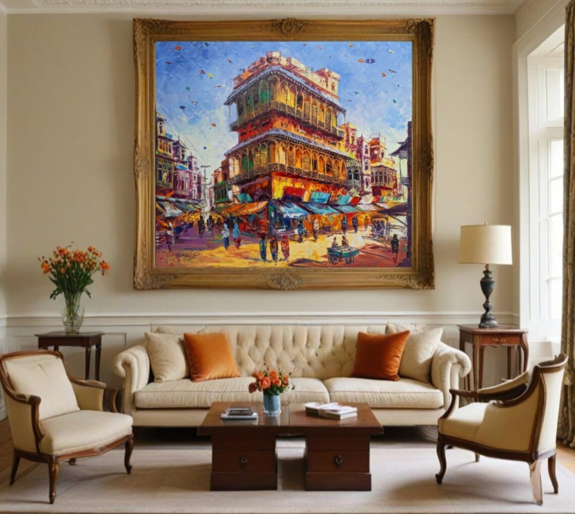 City Wall Art, Mid-Century Modern Indian Art Print - Image 3