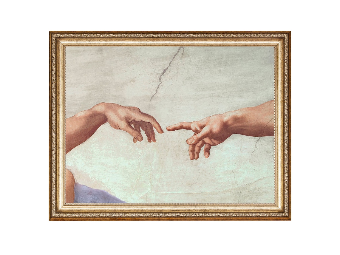 Michelangelo-Inspired Creation Of Adam Art Print