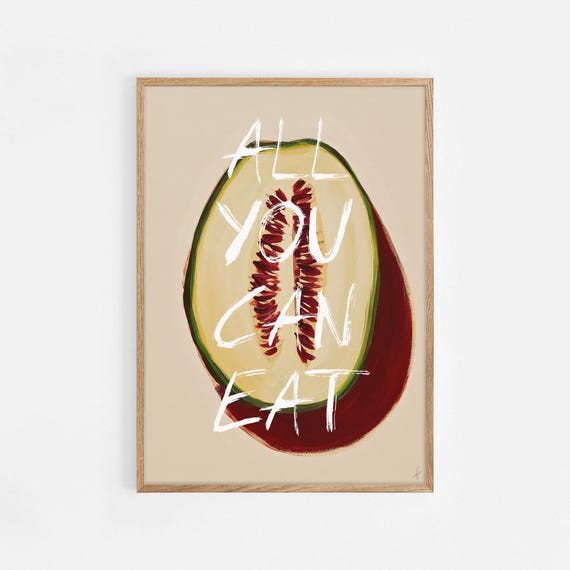 All You Can Eat Wall Art Orange Fruit Fun Quote Poster Feminine Home Decor Dorm Room Print Gift For Her Kinky 842