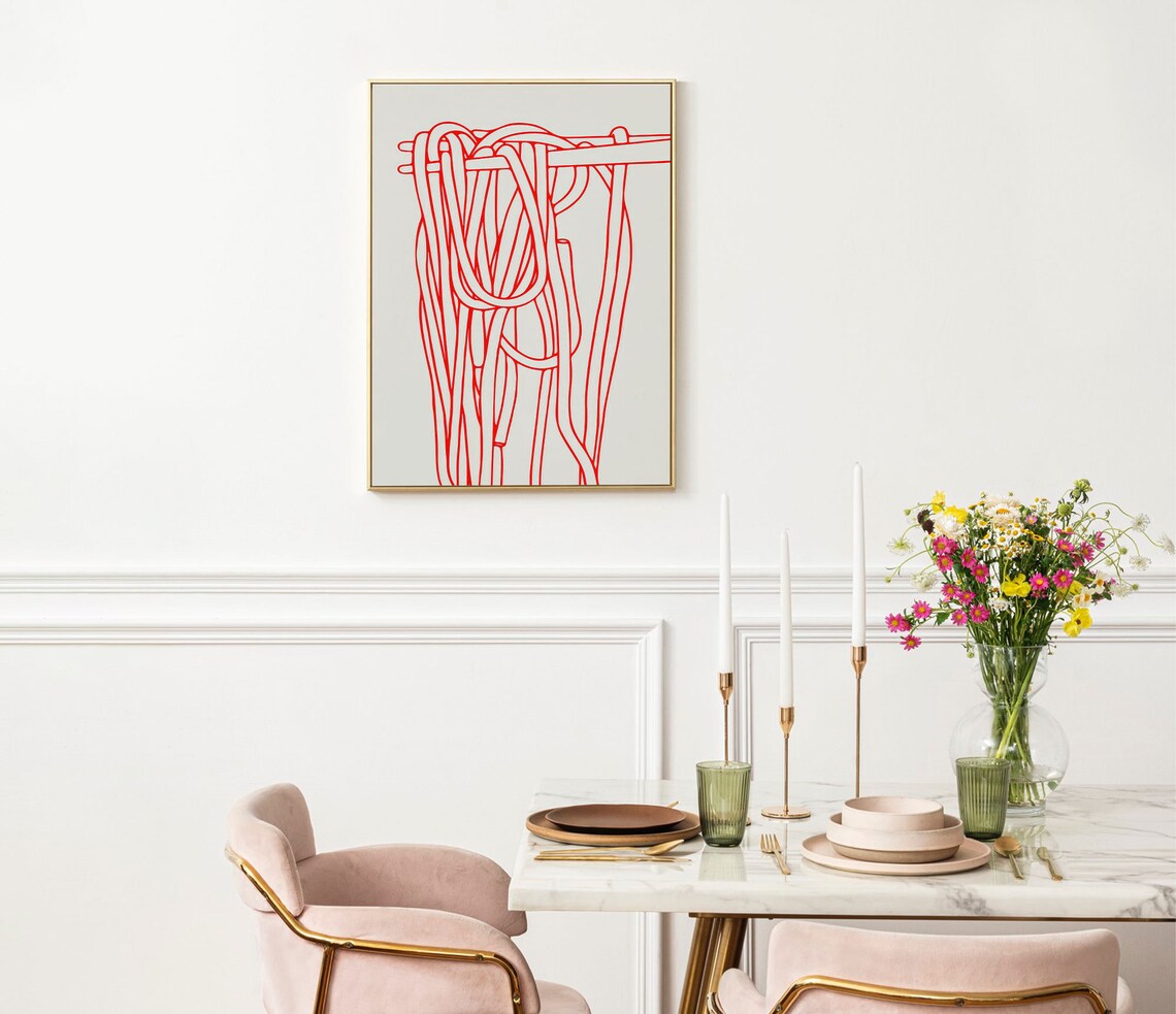 Ramen Noodles Illustration, Japanese Kitchen Poster - Image 4