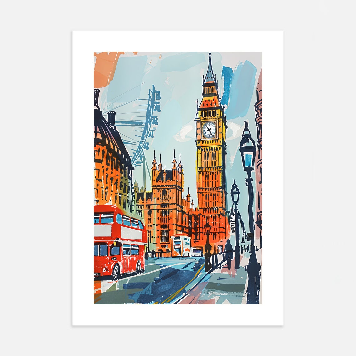 London Art Print London Wall Art England Art Print London Poster London Gift Travel Gift Travel Poster England Wedding Gift 701 - Image 3