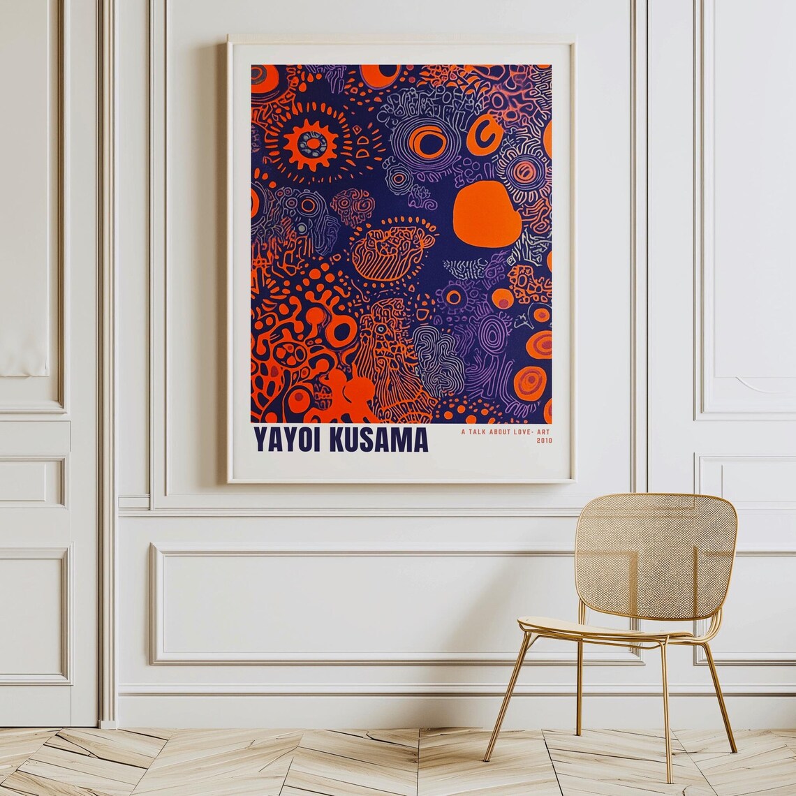 Yayoi Kusama Talk About Love Art 2010 Orange Circles Abstract Poster