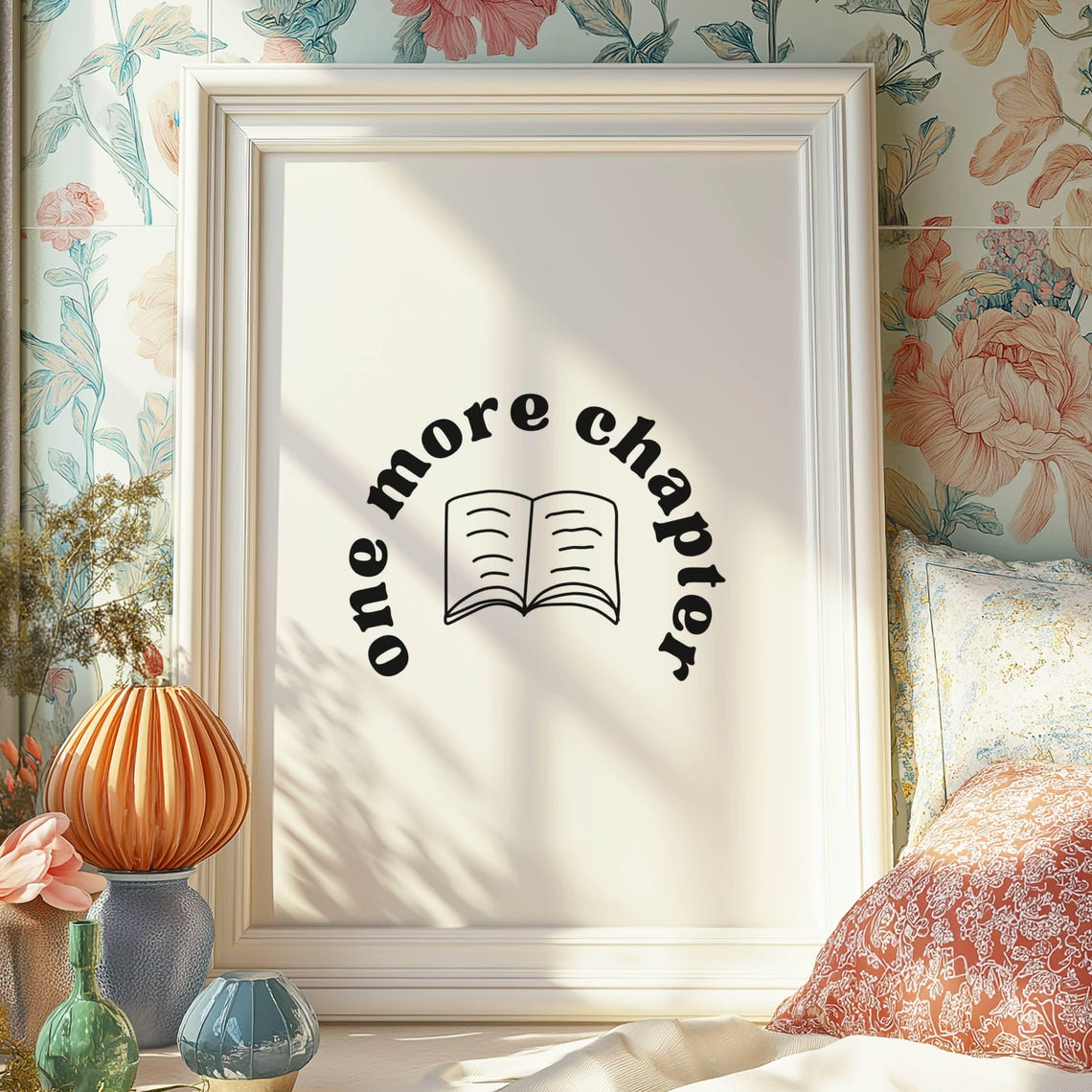 One More Chapter Book Lover Circular Typography Reading Poster - Image 4