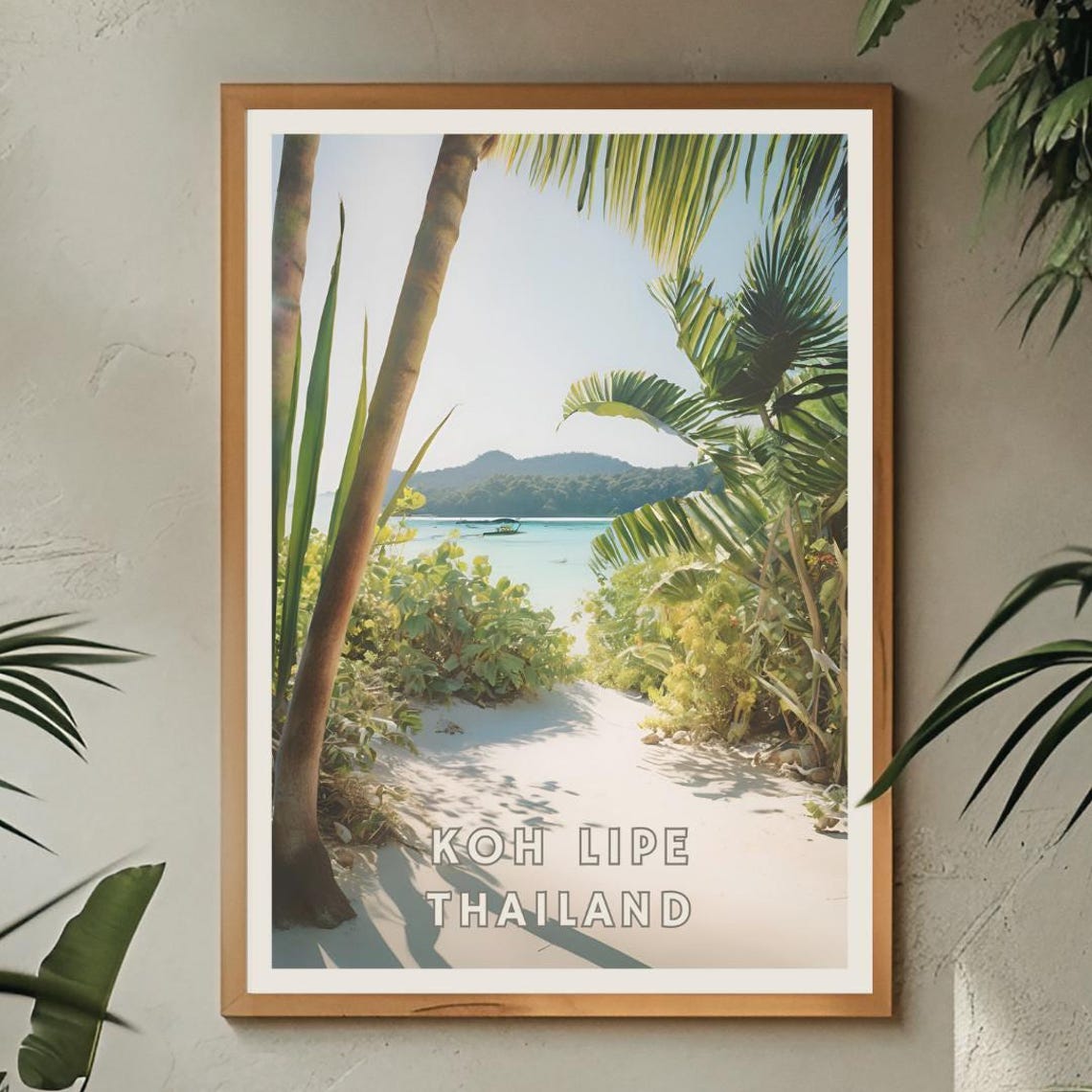 Koh Lipe Thailand Poster Tropical Island Wall Art Ocean Beach Decor Thailand Travel Print Southeast Asia Travel Se Asia Travel Poster