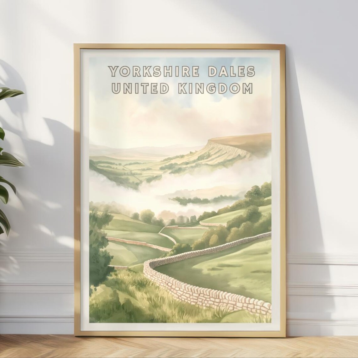 Yorkshire Dales Art Print, English Countryside Landscape