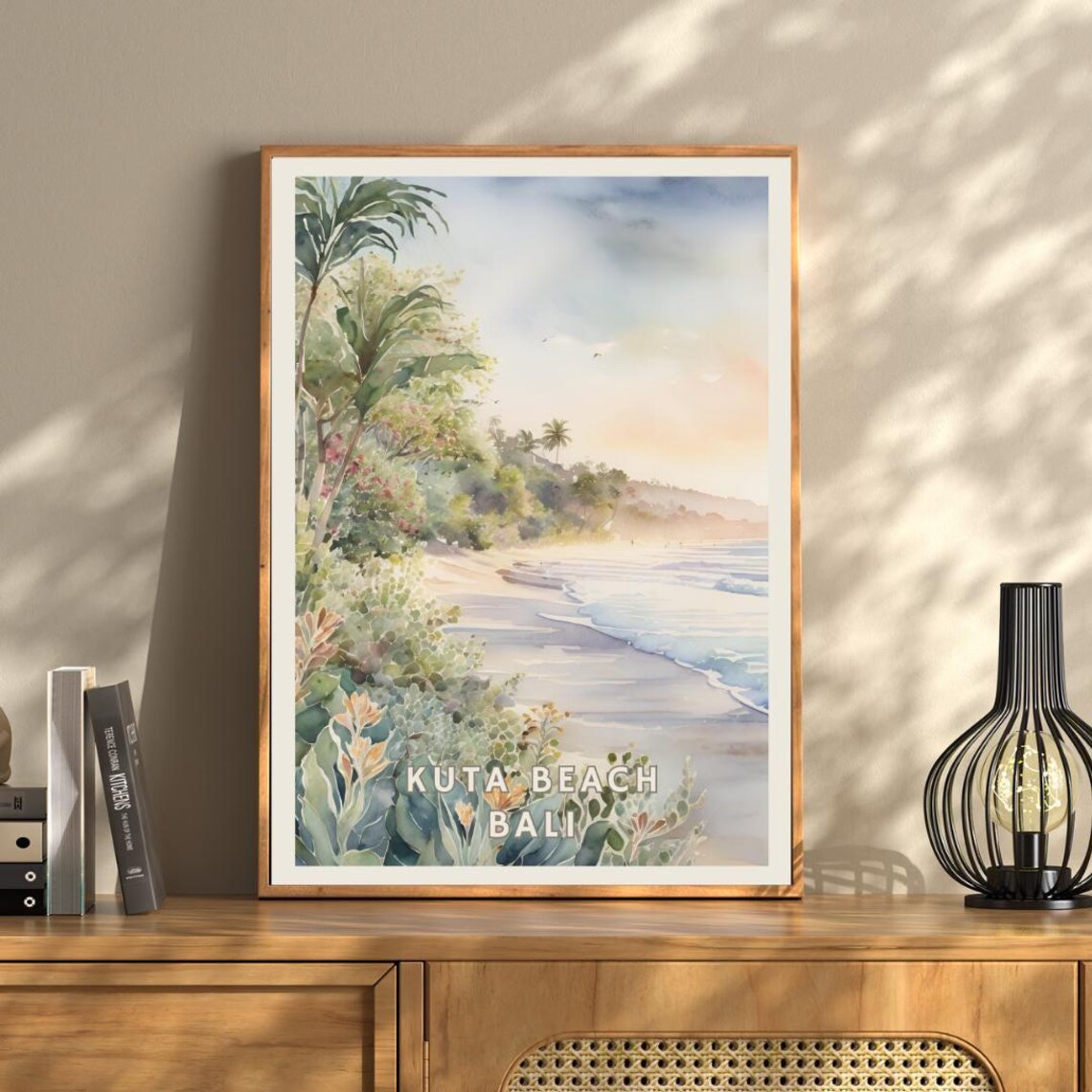 Kuta Beach Bali Travel Poster, Tropical Sunset - Image 2