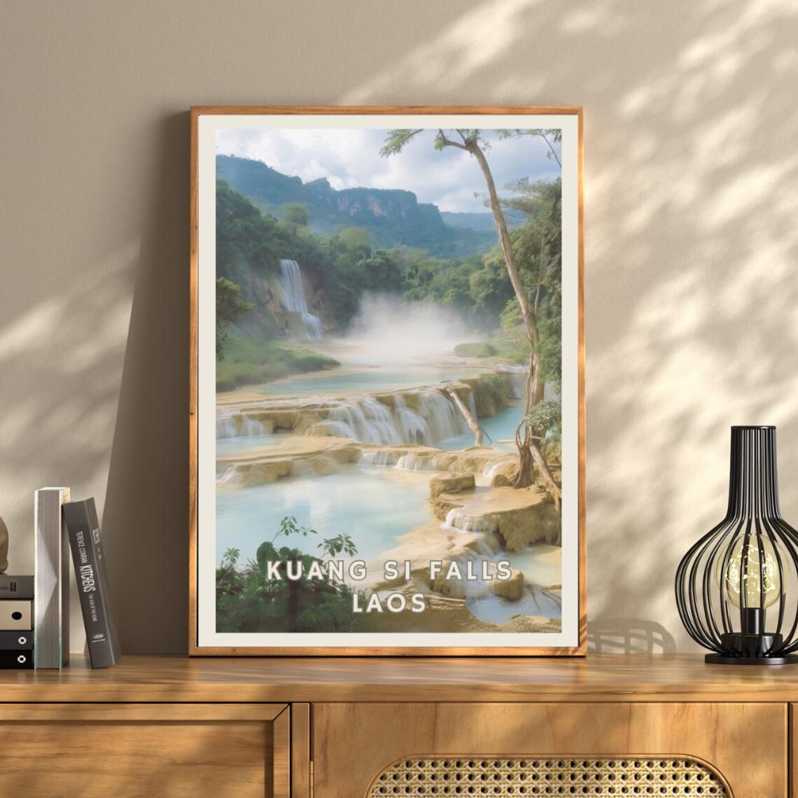 Kuang Si Falls, Laos Waterfall Travel Poster - Image 3