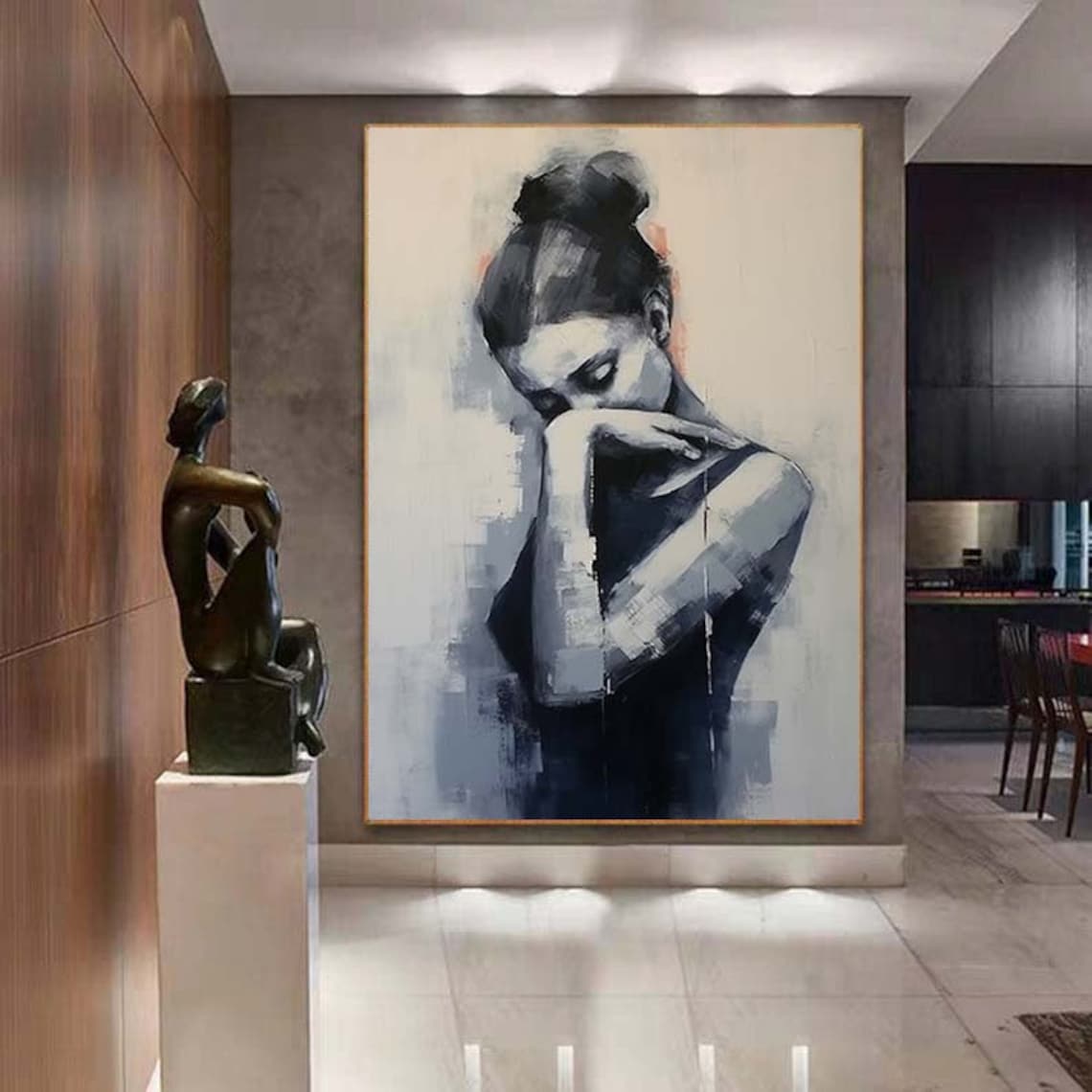 Faceless Woman Oil Painting Portrait Art Print - Image 7