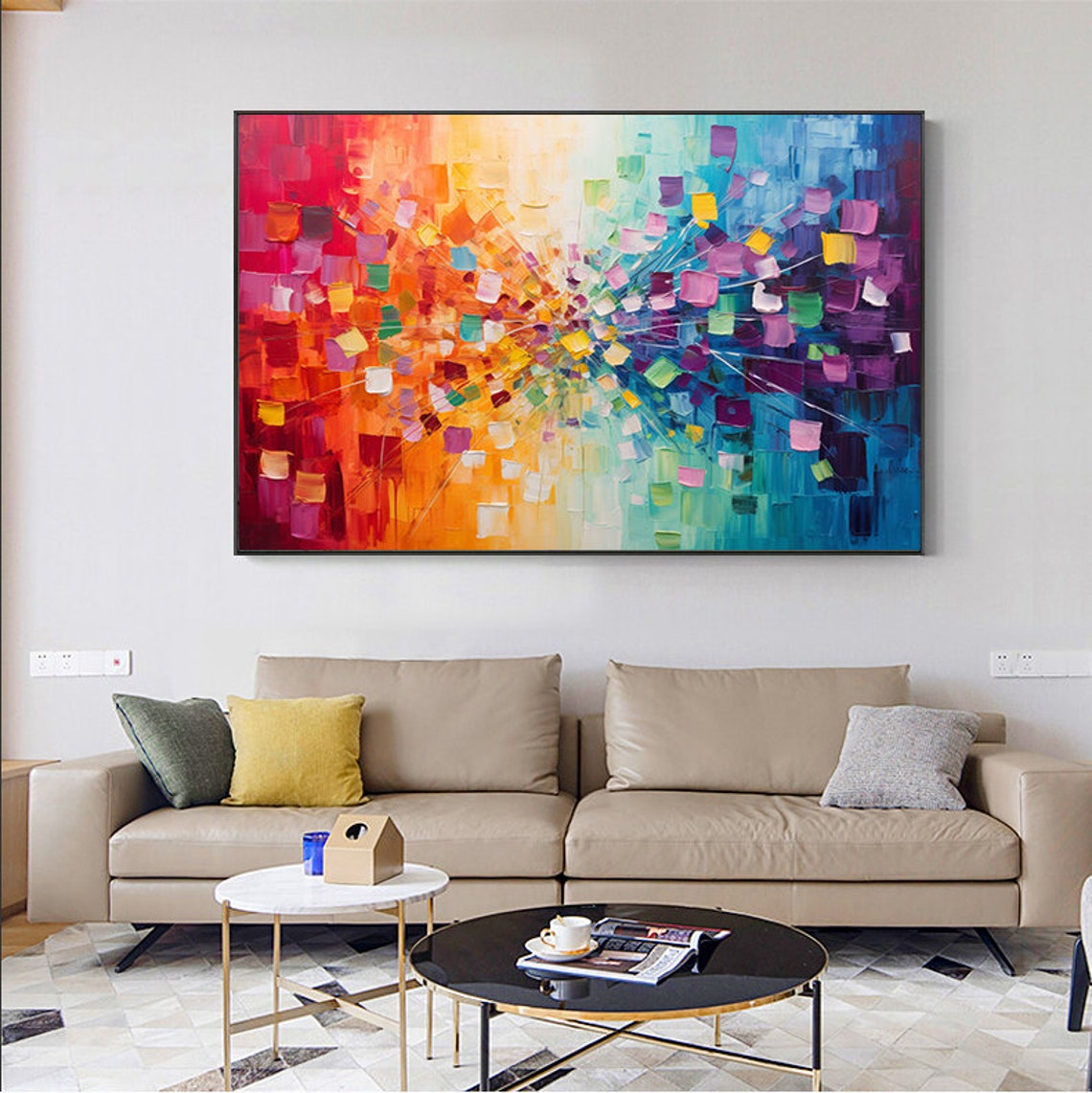 Explosive Radiant Color Burst Mosaic From Red To Blue Purple Poster - Image 3