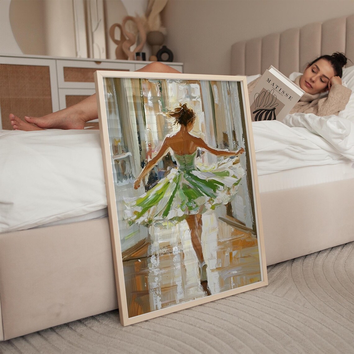 Ballet Dancer Art Print, Elegant Ballerina Painting - Image 4