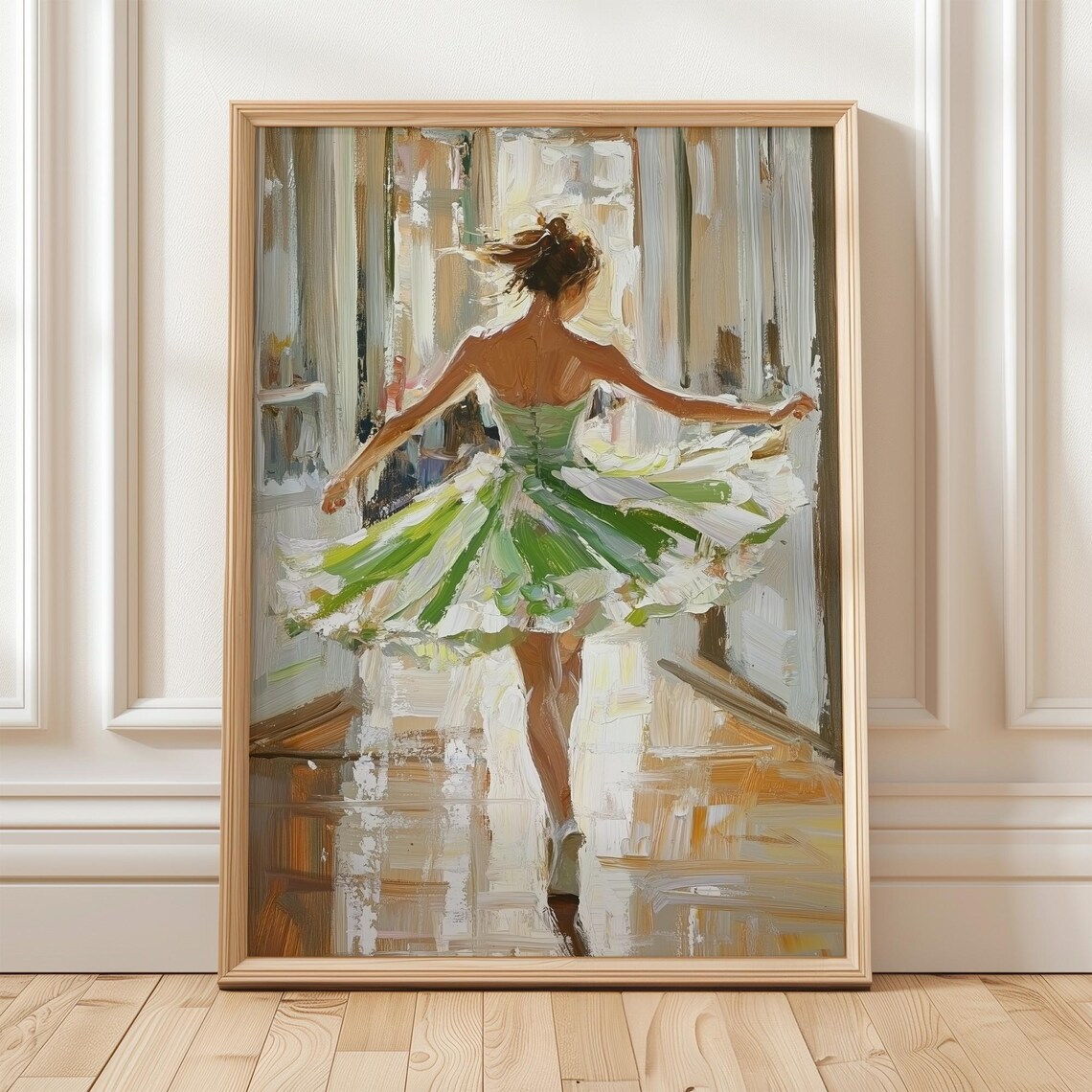 Ballet Dancer Art Print, Elegant Ballerina Painting