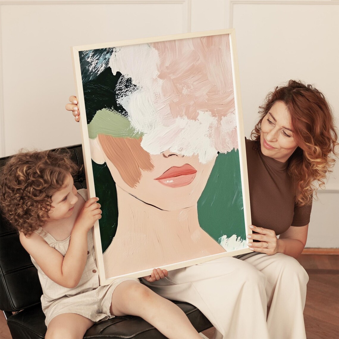 Abstract Floral Woman, Modern Feminine Art Print - Image 3