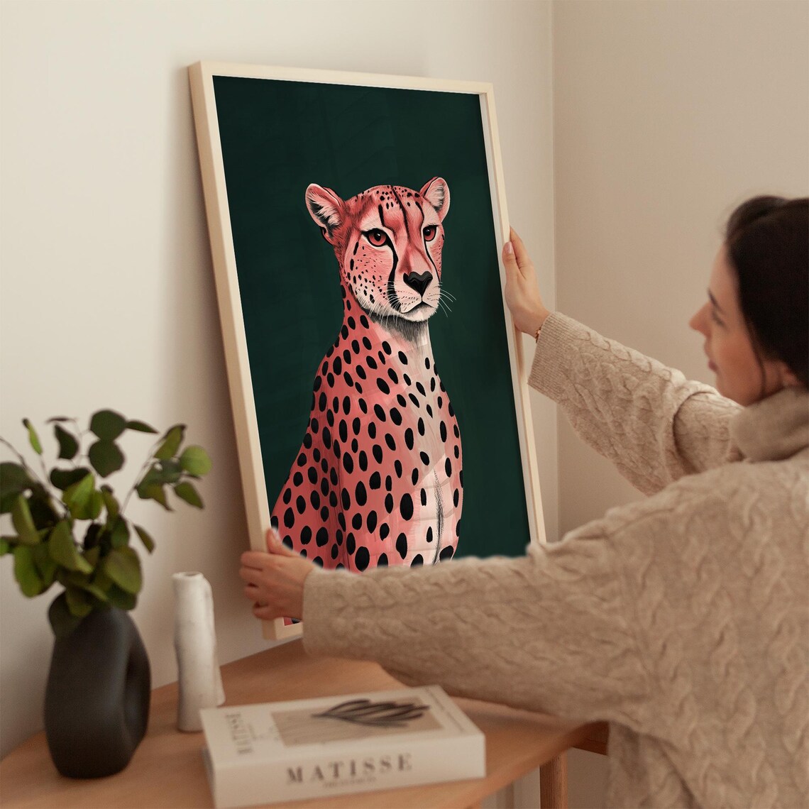 Cheetah Wall Art Print, Maximalist Leopard Style - Image 5