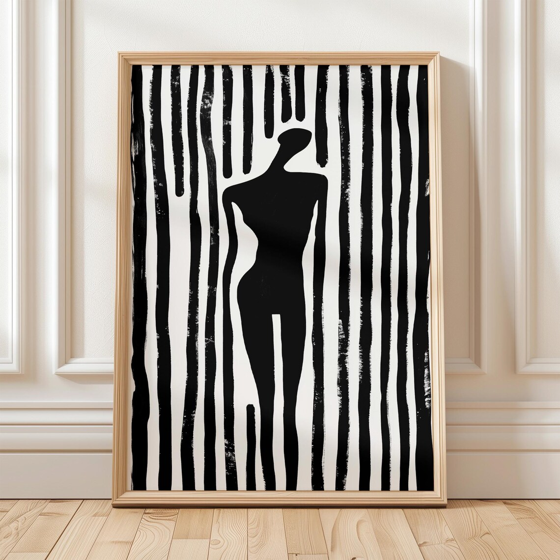 Minimalist Abstract Silhouette Of Woman Art Print