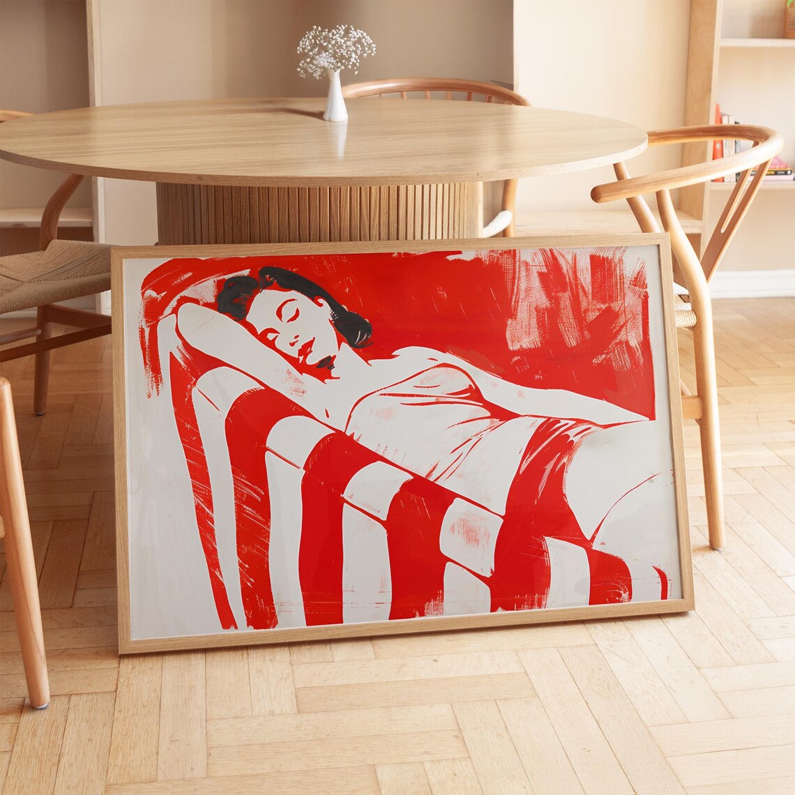 Abstract Woman, Minimalist Pop Art Poster