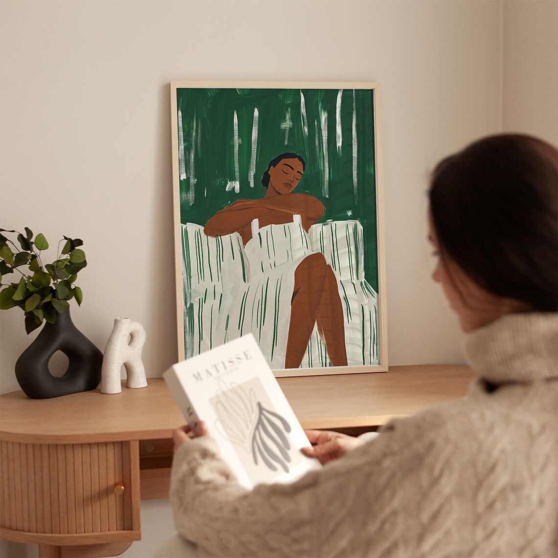 Elegant Woman Minimalist Art Print, Feminine Decor - Image 5