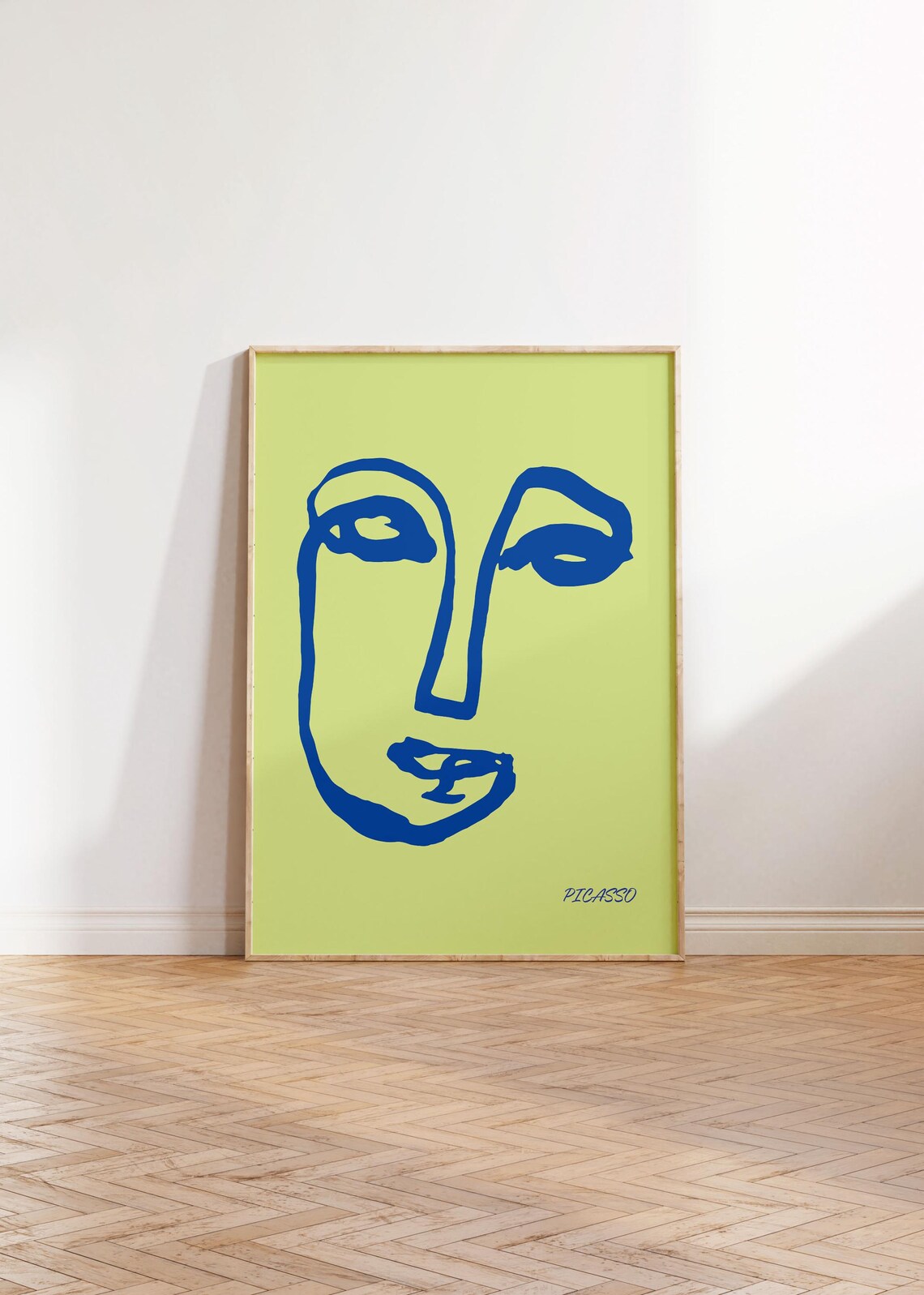 Picasso Face Line Abstract Minimalist Art Print