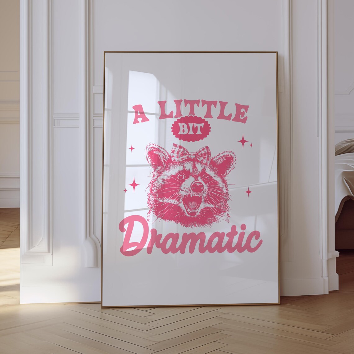 A Little Bit Dramatic Raccoon Coquette Bow, Funny