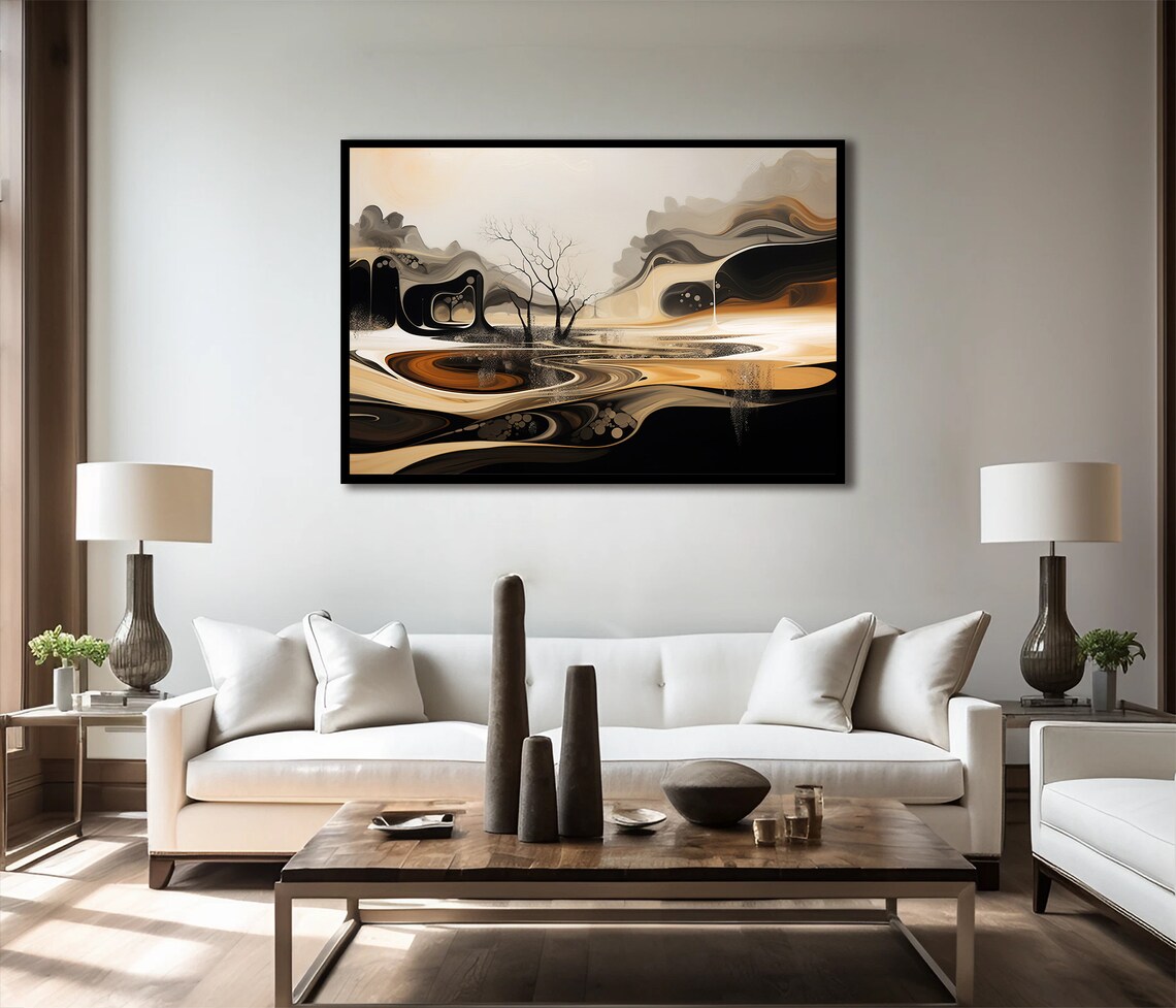 Abstract Surreal Landscape, Nature-Inspired Art Print - Image 4