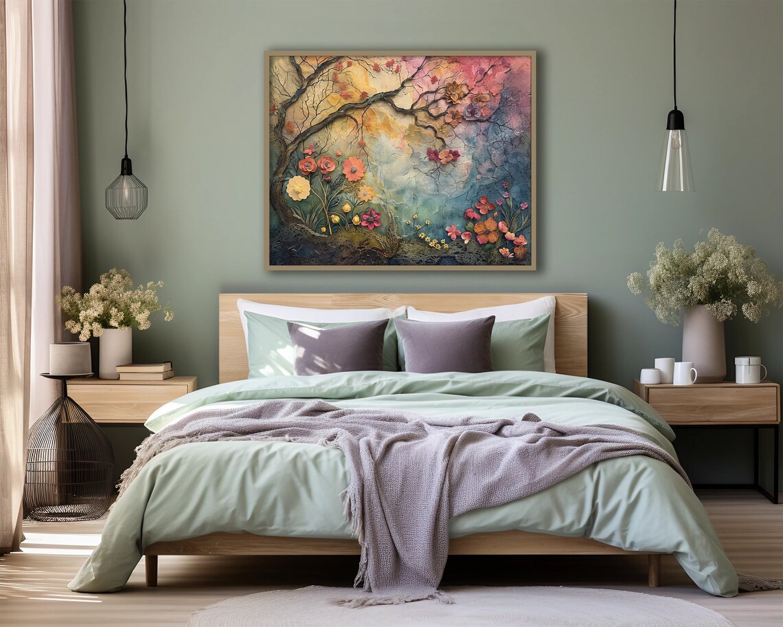 Abstract Landscape Art Print for Living Room Decor - Image 3