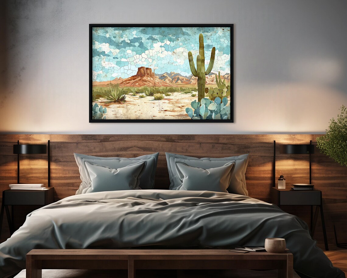 Abstract Southwest Landscape Art Print, Western Decor - Image 2