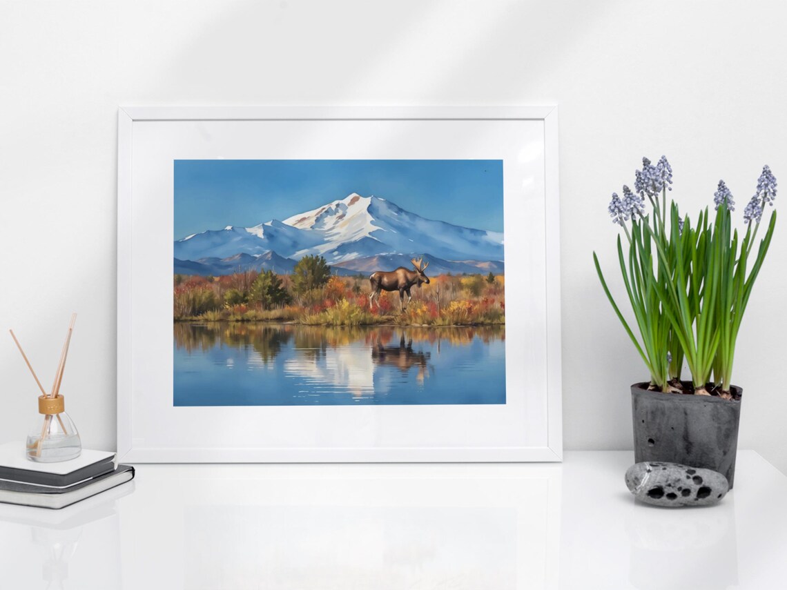 Denali Watercolor Art Print, Alaska National Park