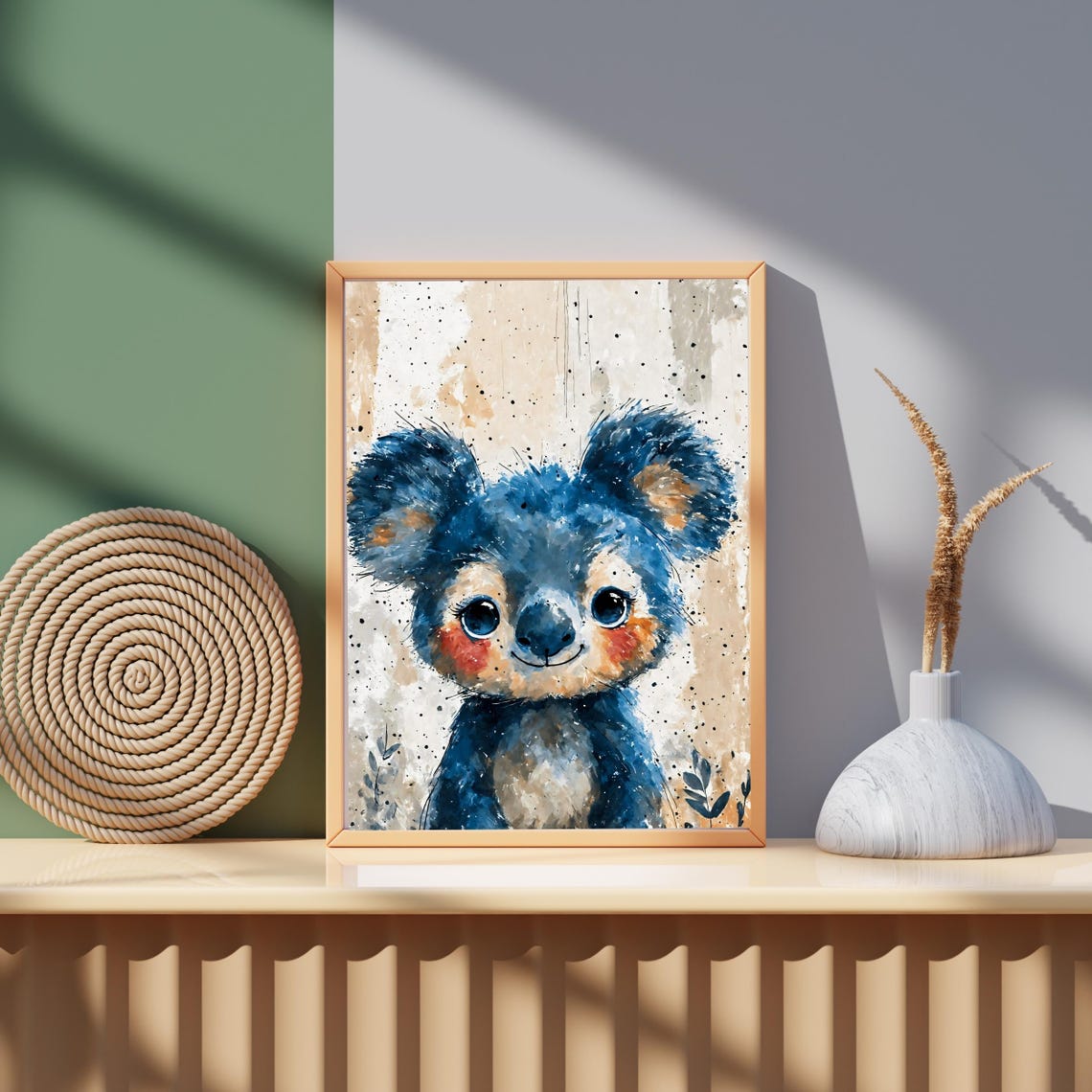 Baby Koala Painting Art Print Cute Koala Portrait Australian Animal Art Kids Room Decor Nursery Wall Art Animal Lover Gift 8x10 24x36