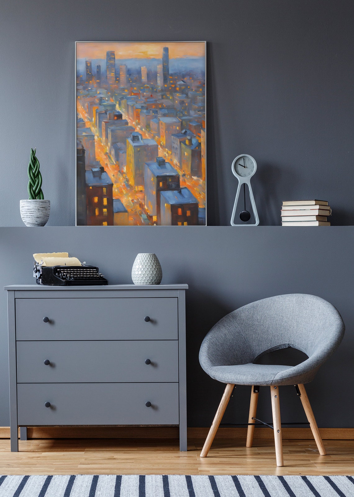 Chicago Skyline Abstract City Art Wall Art Print Modern Art Print Cityscape Art Urban Art Print City Wall Art City Decor Home Decor - Image 2