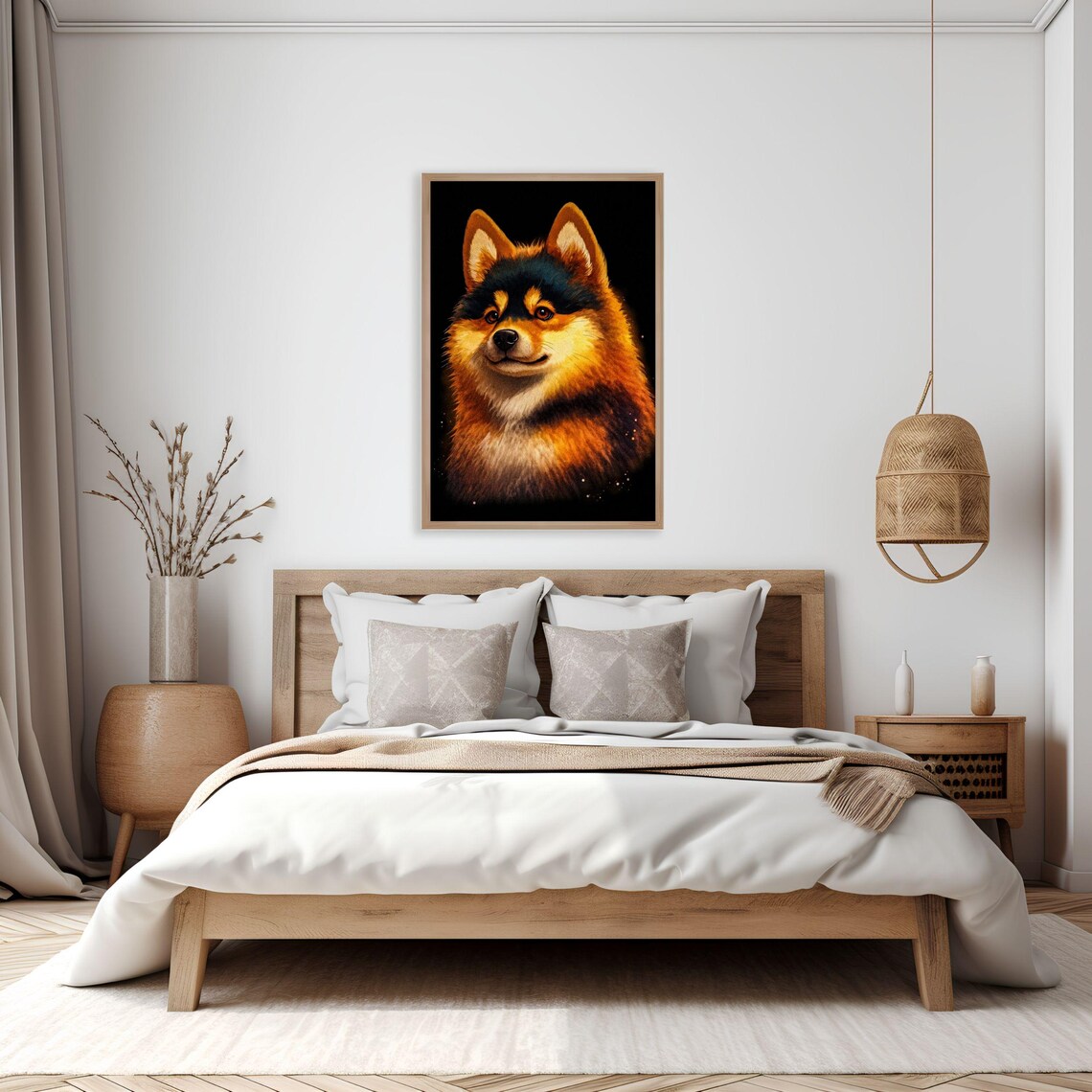 Finnish Lapphund Puppy Blue Eyed Nordic Spitz Dog Portrait Poster - Image 8
