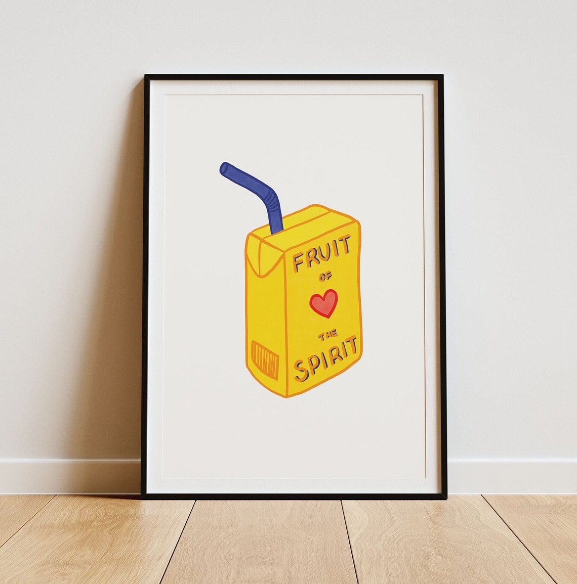 Fruit Of The Spirit Juice Aesthetic Christian Wall Art Modern Christian Art Minimalist Biblical Prints Simple Bible Art Christian Girl Gift